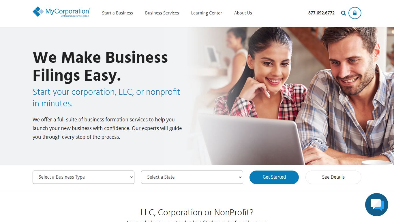 Form an LLC or Corporation | MyCorporation